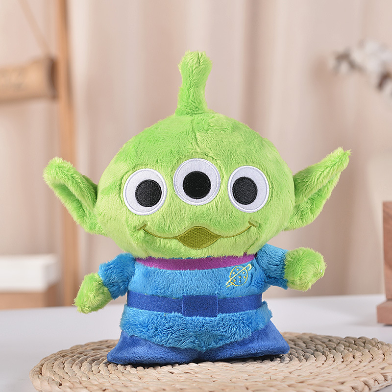 卡通动漫三眼怪公仔儿童抱枕玩偶抓娃娃机礼物批发绿毛怪毛绒玩具