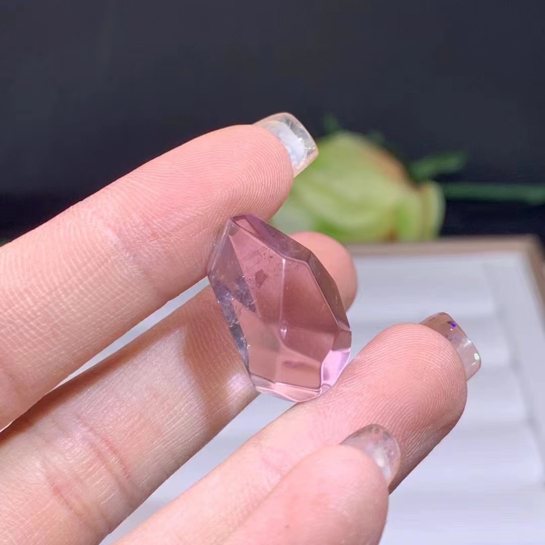 天然玻利维亚紫黄晶双色吊坠未打孔浓郁紫黄色diy镶嵌吊坠厂批发