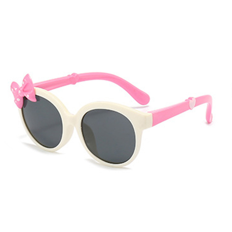 Children's Polarized Sun Glasses Fashion UV Protection Silicone Sunglasses Cartoon Cute Princess Glasses in Stock Wholesale