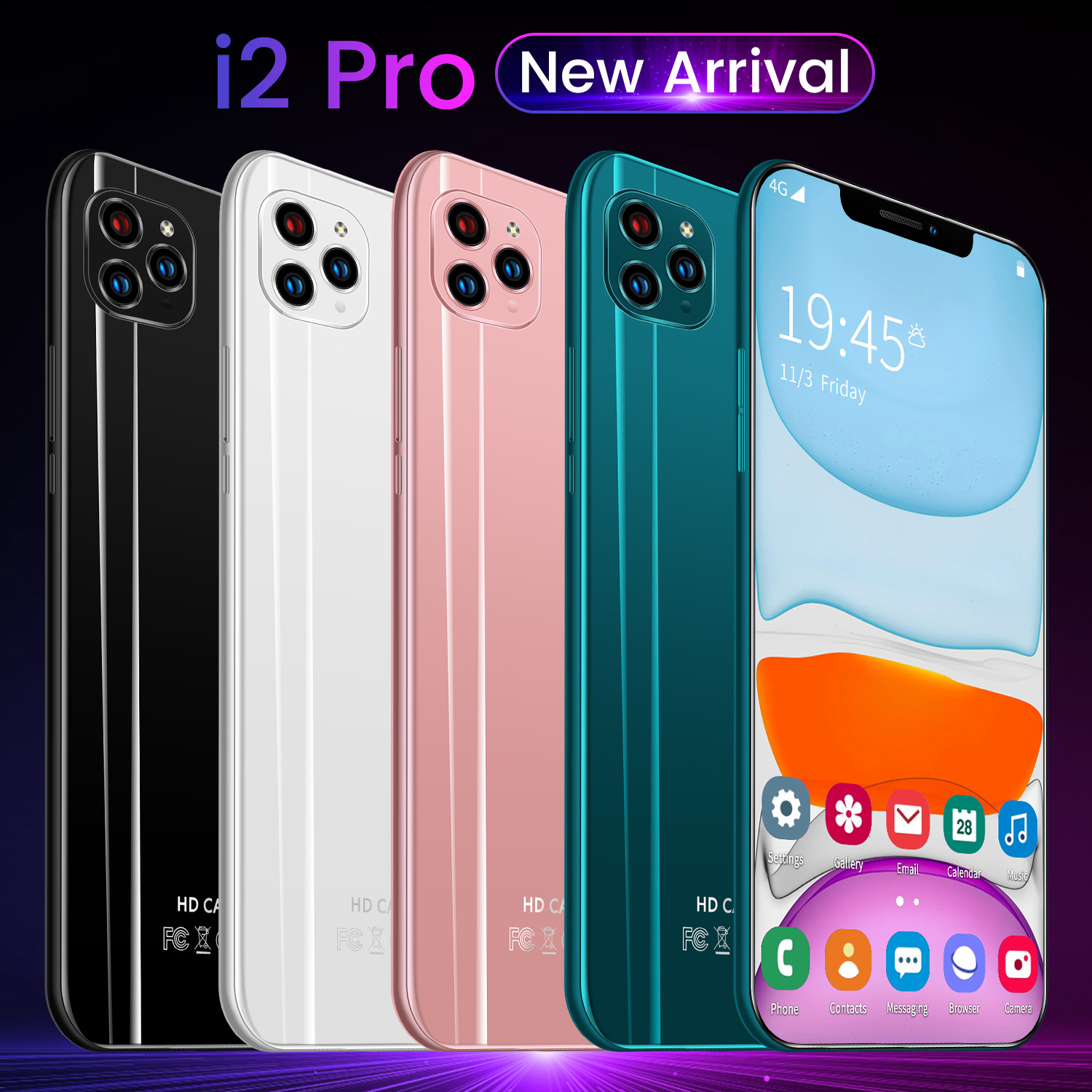 新款跨境安卓智能手机1 16g海外现货刘海屏6.5寸wish虾皮厂家代发