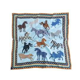 真丝丝巾定制16拇米斜纹绸大方巾双面数码印花手工精卷高级感围巾