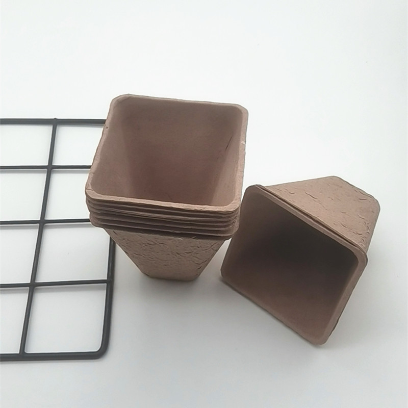 可降解控根定植纸浆育苗小花盆营养杯育苗钵花卉栽培杯纸筒营养袋