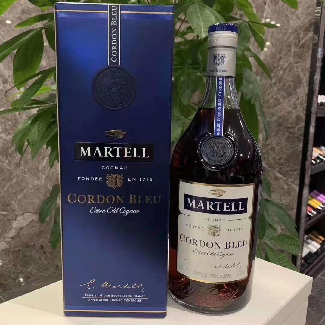 洋酒蓝带xo700毫升马/爹莉干邑白兰地礼盒装法国版现货直供包邮