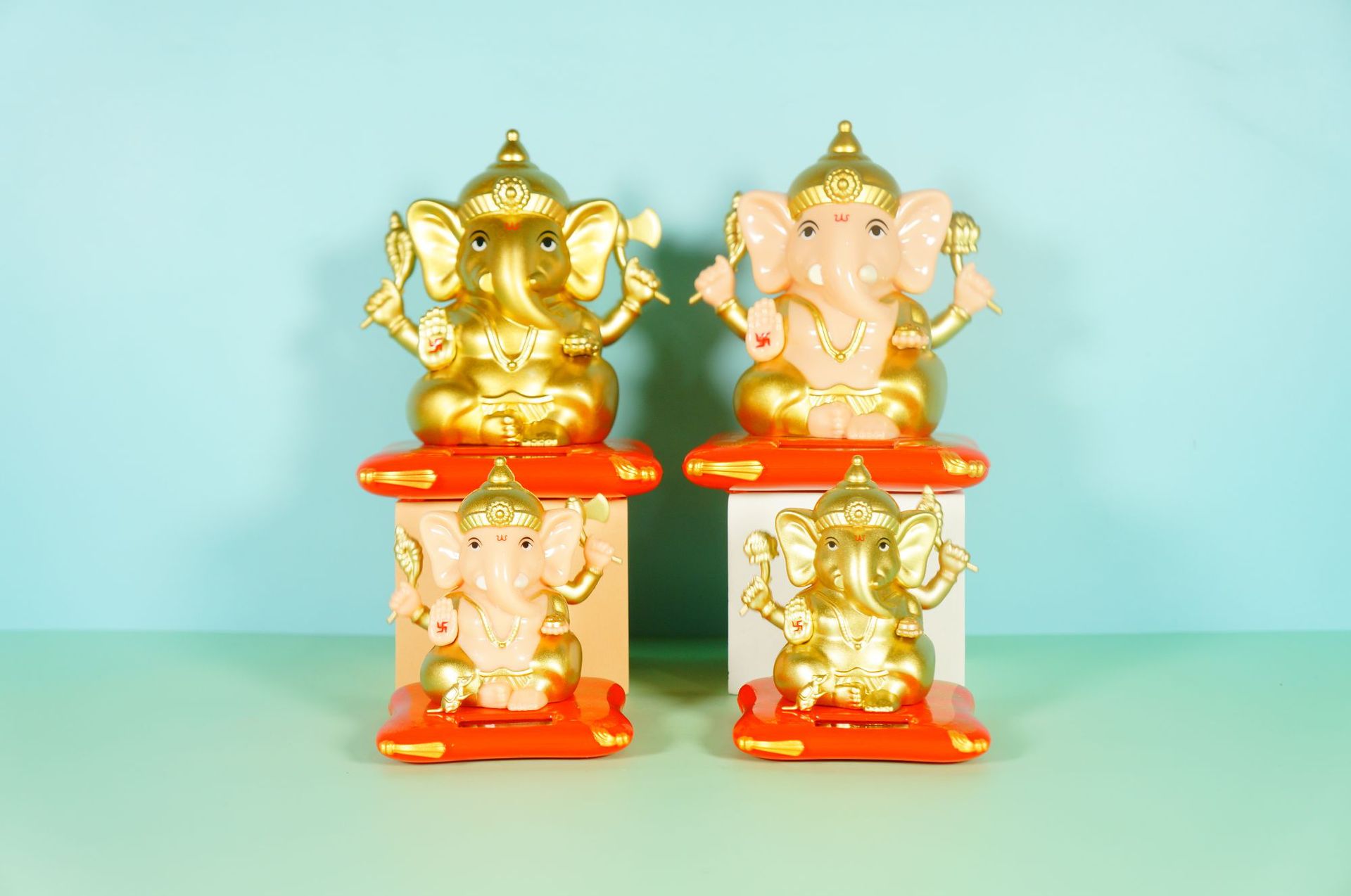 新品大号太阳能象神 神像摆件 泰国象头神冲天办公室店铺招财摆件