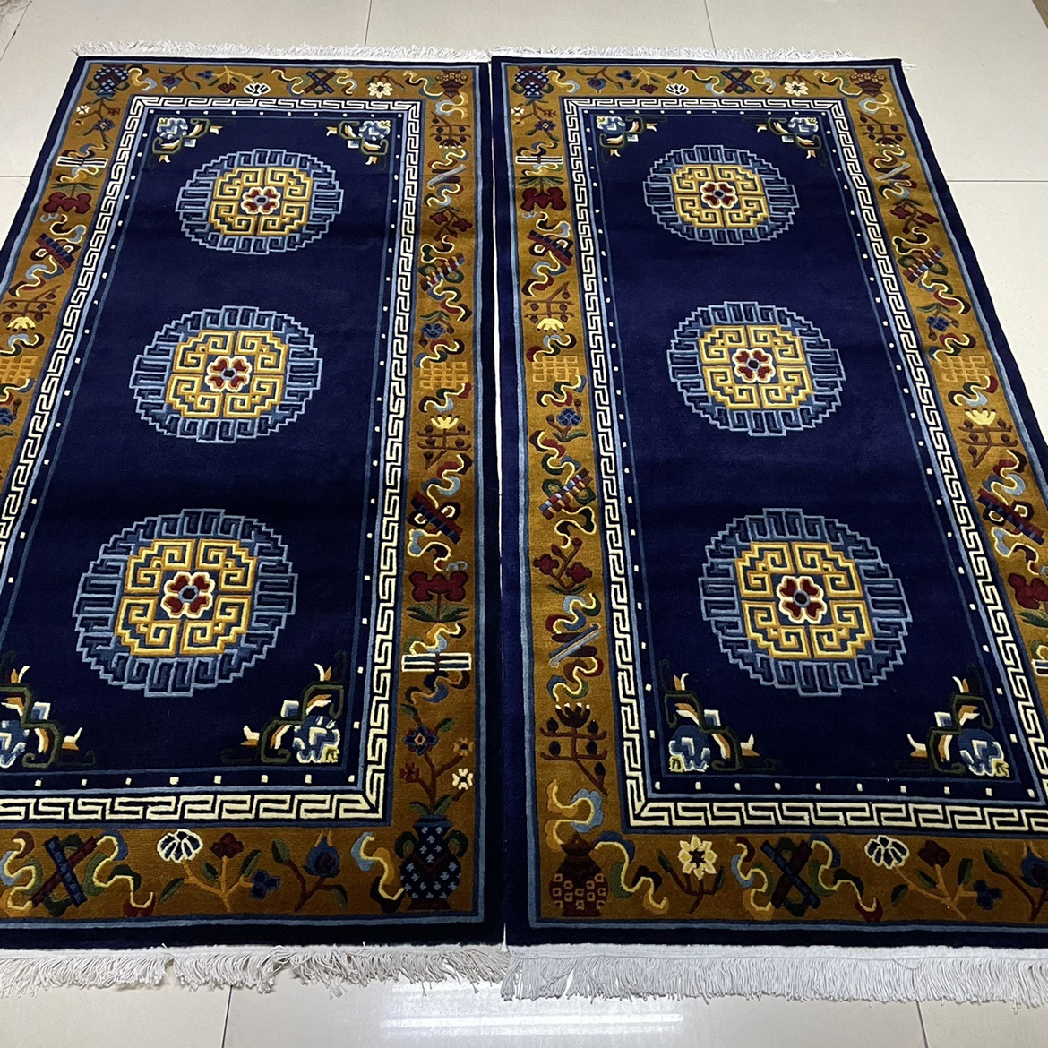 尼泊尔藏毯纯羊毛手工卡垫床边客厅地毯卡垫婚房地毯手工毯对毯