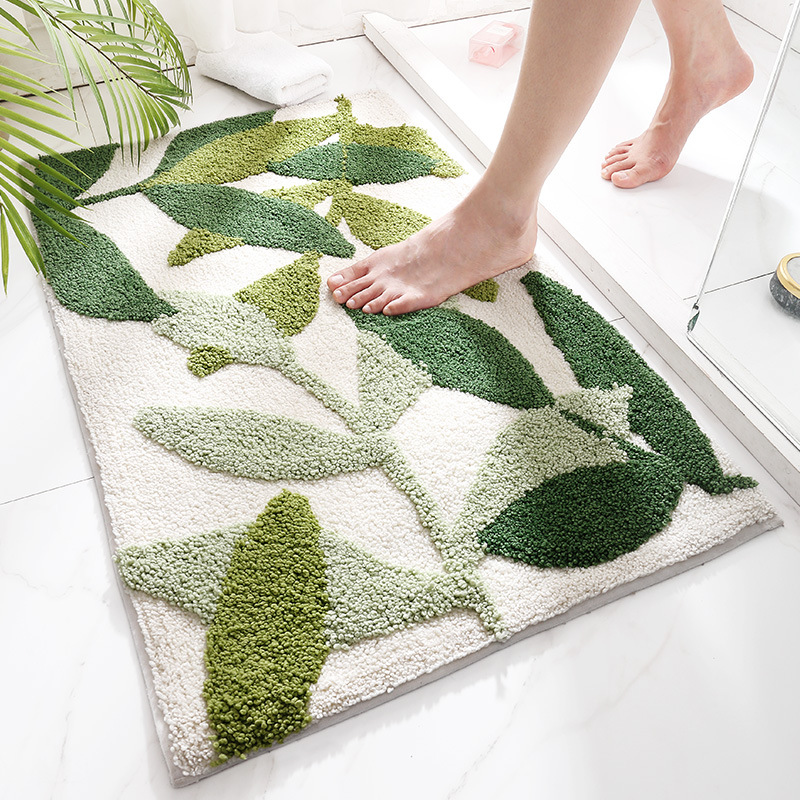 Cross-Border Modern Minimalist Bathroom Water-Absorbing Non-Slip Mat Fresh Home Doorway Entrance Mat Bedroom Foot Mat Door