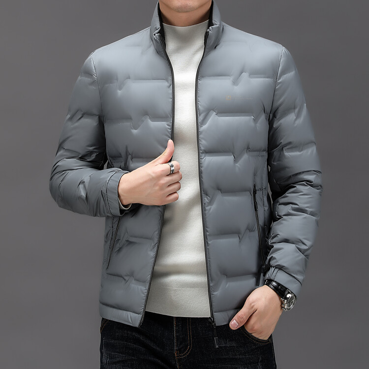 轻薄羽绒服男中年休闲短款2023冬季新款男士保暖立领时尚男装外套