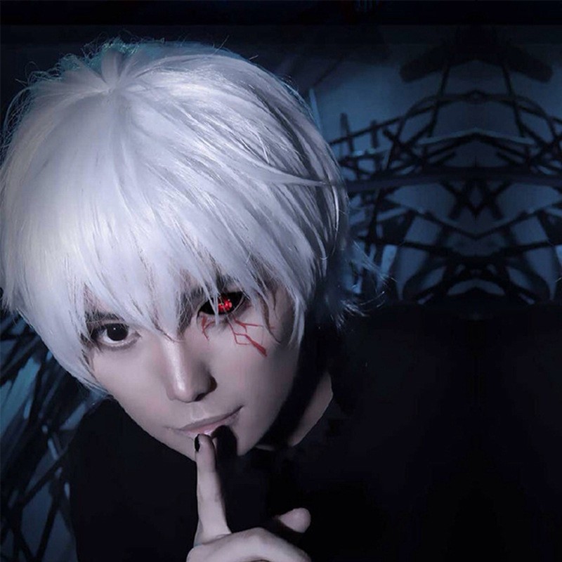 东京喰种/金木研假发动漫舞台假发 银色短发cosplay假发男女通用