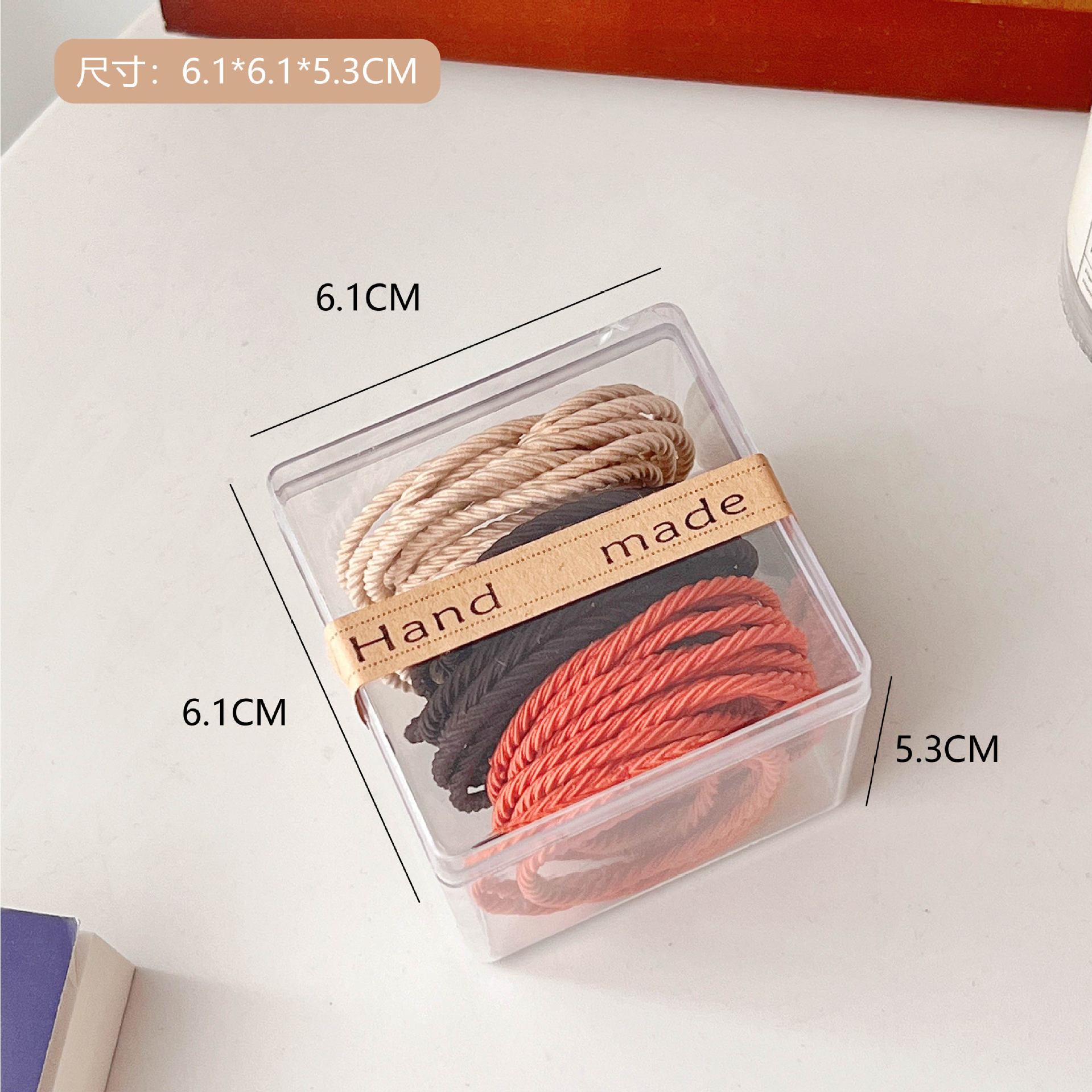 Japanese and Korean Practical All-Match Crystal Boxed Rubber Band Hairtie Girl Internet Celebrity High Elasticity Does Not Hurt Hair Rope