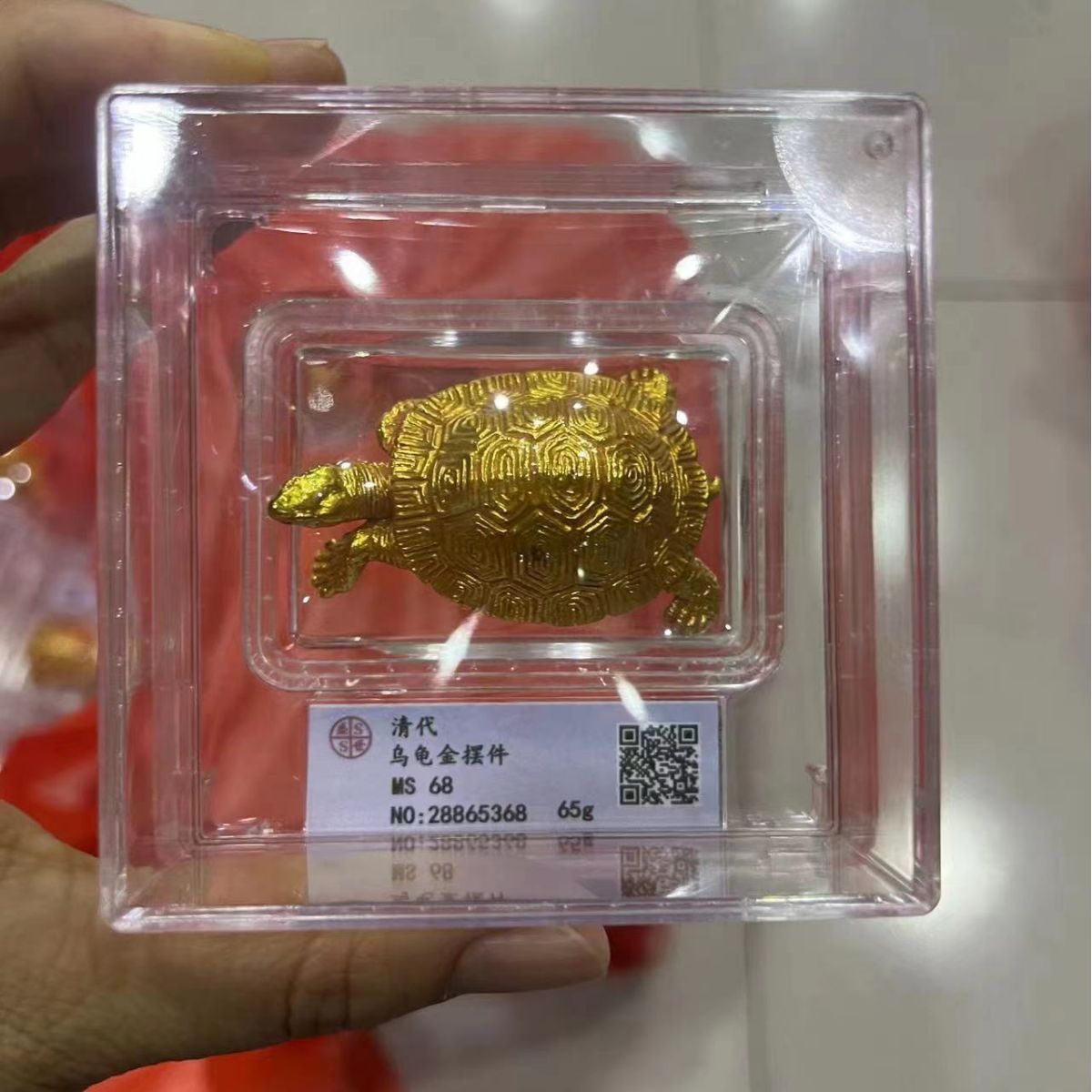 大清乾隆年制纯铜鎏金金龟金锭评级盒子币古玩收藏 厂家批发-阿里巴巴