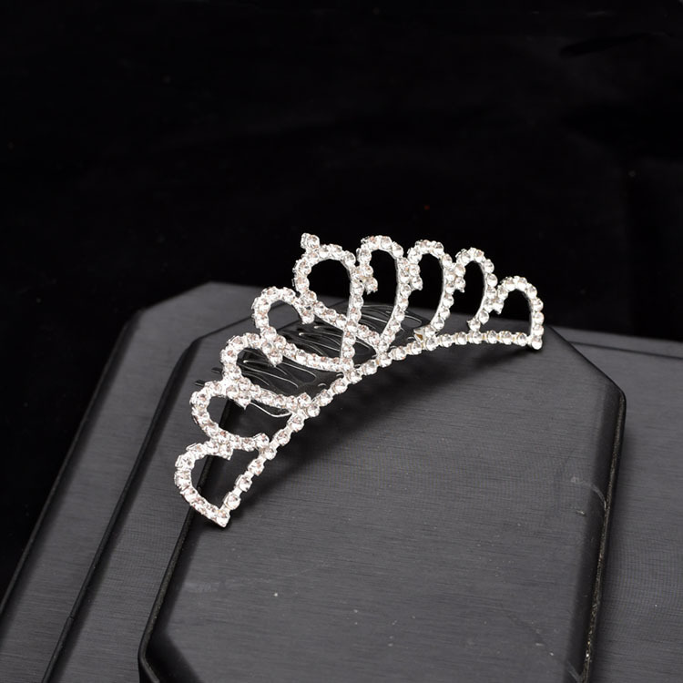 Crown Hair Clasp Headdress Children Princess Girl Diamond Korean Crown Crystal Children Hair Accessories