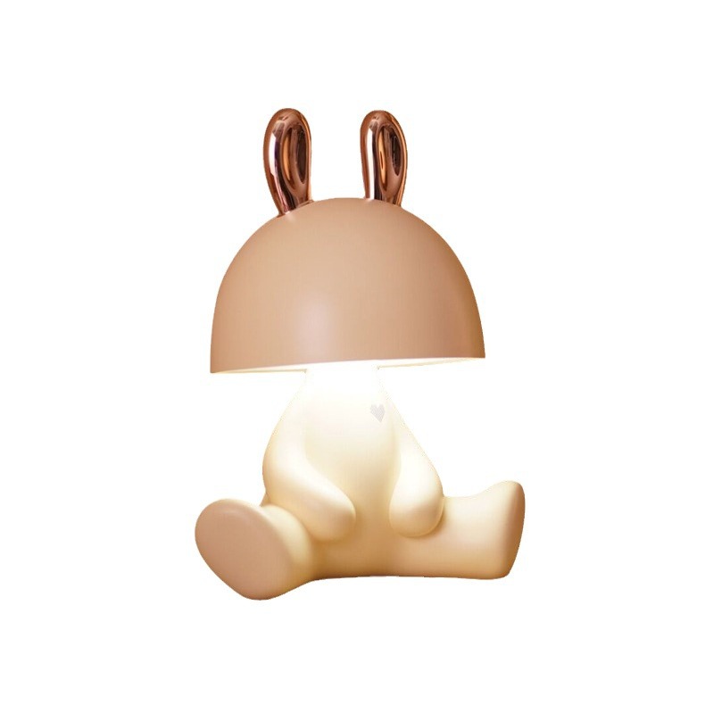 New Cross-Border Girl Antlers Cute Bear Adorable Rabbit Wireless Bluetooth Rechargeable Version Cute Bear Led Eye Protection Table Lamp Festival Gift