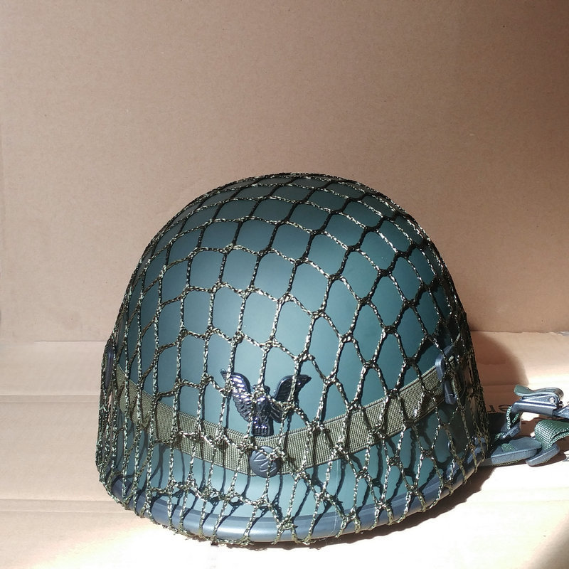 越南绿帽迷彩帽头盔带网帽表演道具盔式太阳帽遮阳帽户外运动帽