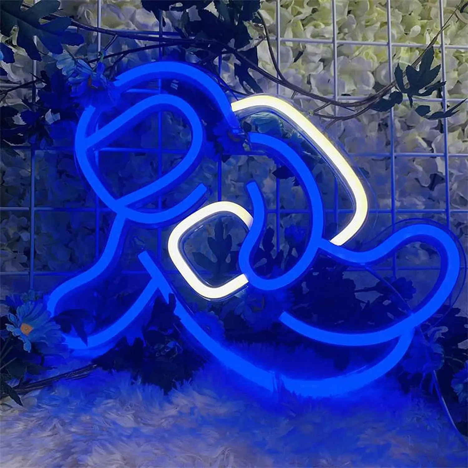 跨境外贸led霓虹灯新款宇航员造型灯创意发光室内装饰灯氛围挂墙u