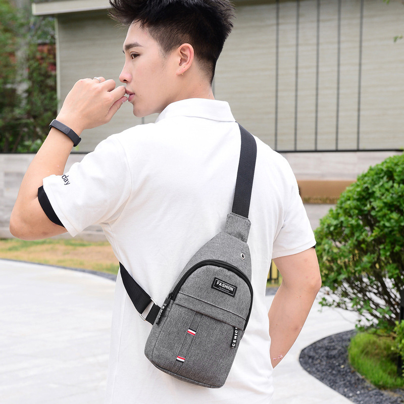 Exclusive for Cross-Border Korean Chest Bag Outdoor Mountaineering Cycling One-Shoulder Crossbody Bag Oxford Cloth Sports Bag