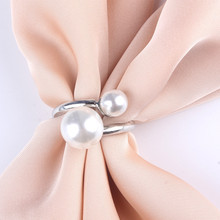 韩版简约多色珍珠丝巾扣高档大气衣角扣一款三用女生时尚OL戒指
