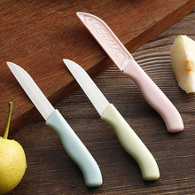 水果刀不锈钢塑料刀套家用便携两元店活动礼品削皮瓜果去皮小刀