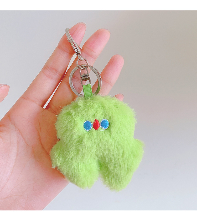 卡通毛绒钥匙扣挂坠可爱少女心包包挂件学生笨笨公仔书包吊坠挂饰
