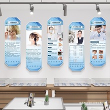 眼镜店广告海报挂画验光室流程图背景墙面装饰画眼科医院诊所壁画