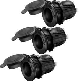 跨境汽车载点烟器母座带线摩托车户外房车大功率防水母座车载改装