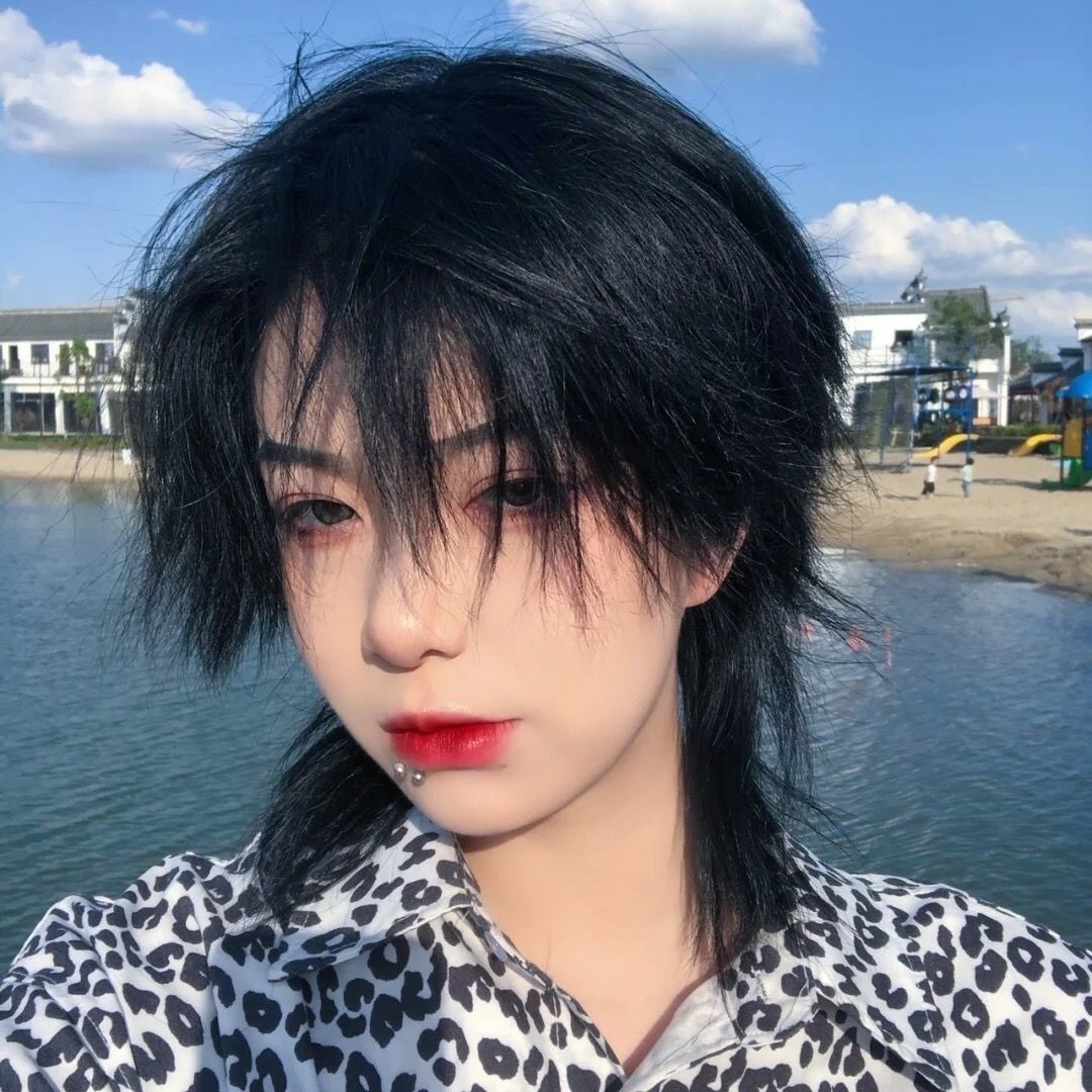 假发男短发韩版帅气日系超a短款缁鱼头男女生日常自然武士头发型