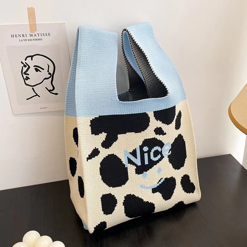 Knitted Bags Women's Woven Gift Handbag Large Capacity Totes New Small Square Bag Clutch Trendy women bag