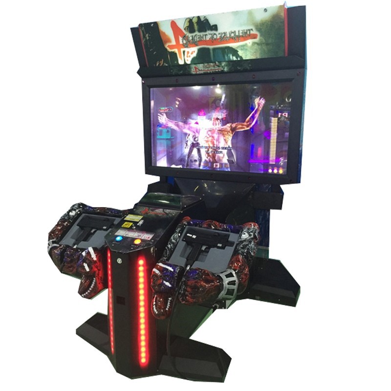 二手世宇鬼屋4双人枪击投币游戏机模拟射击机器9成新电玩城设备