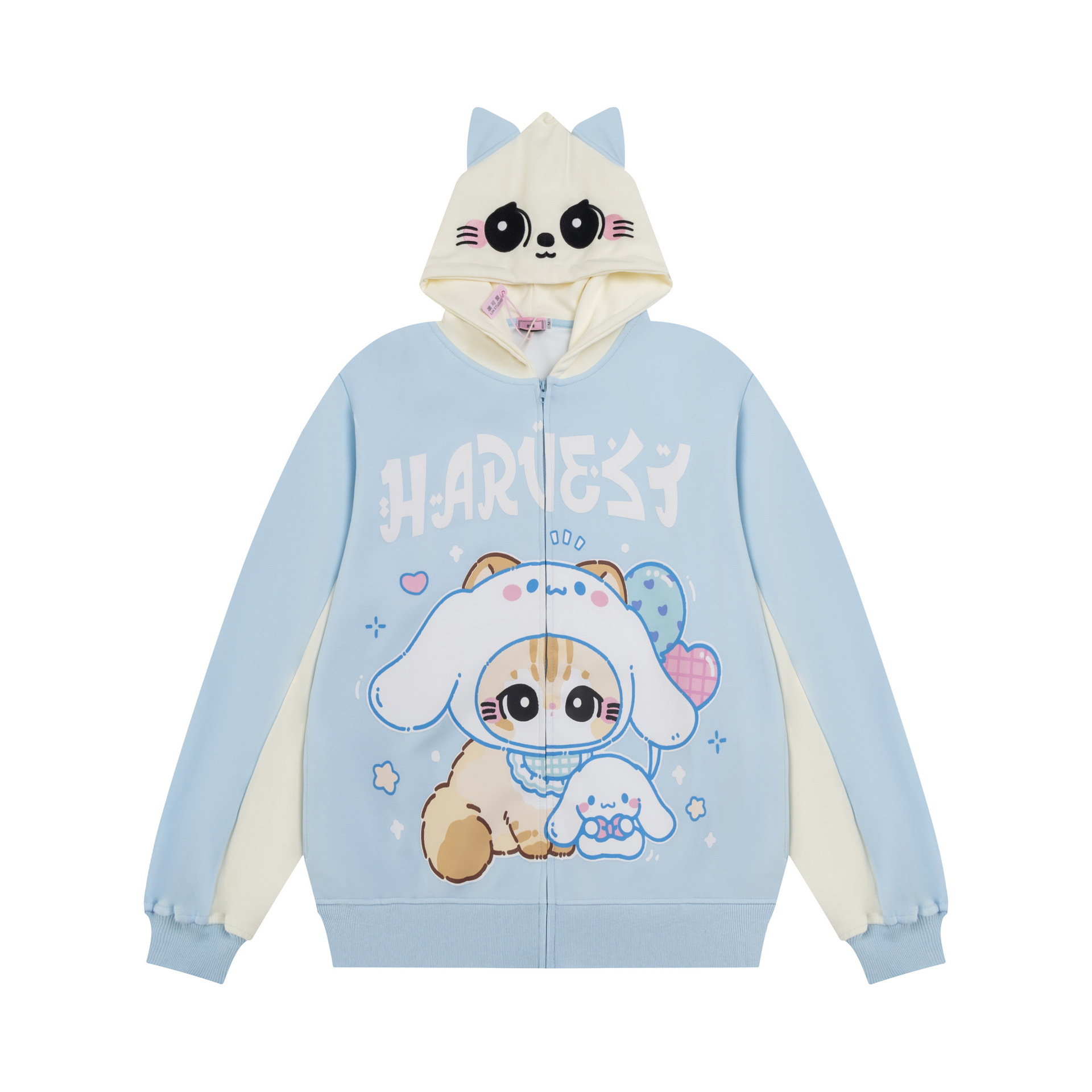 日系可爱甜酷卡通动漫开衫连帽卫衣女2024秋冬新款甜美风宽松休闲