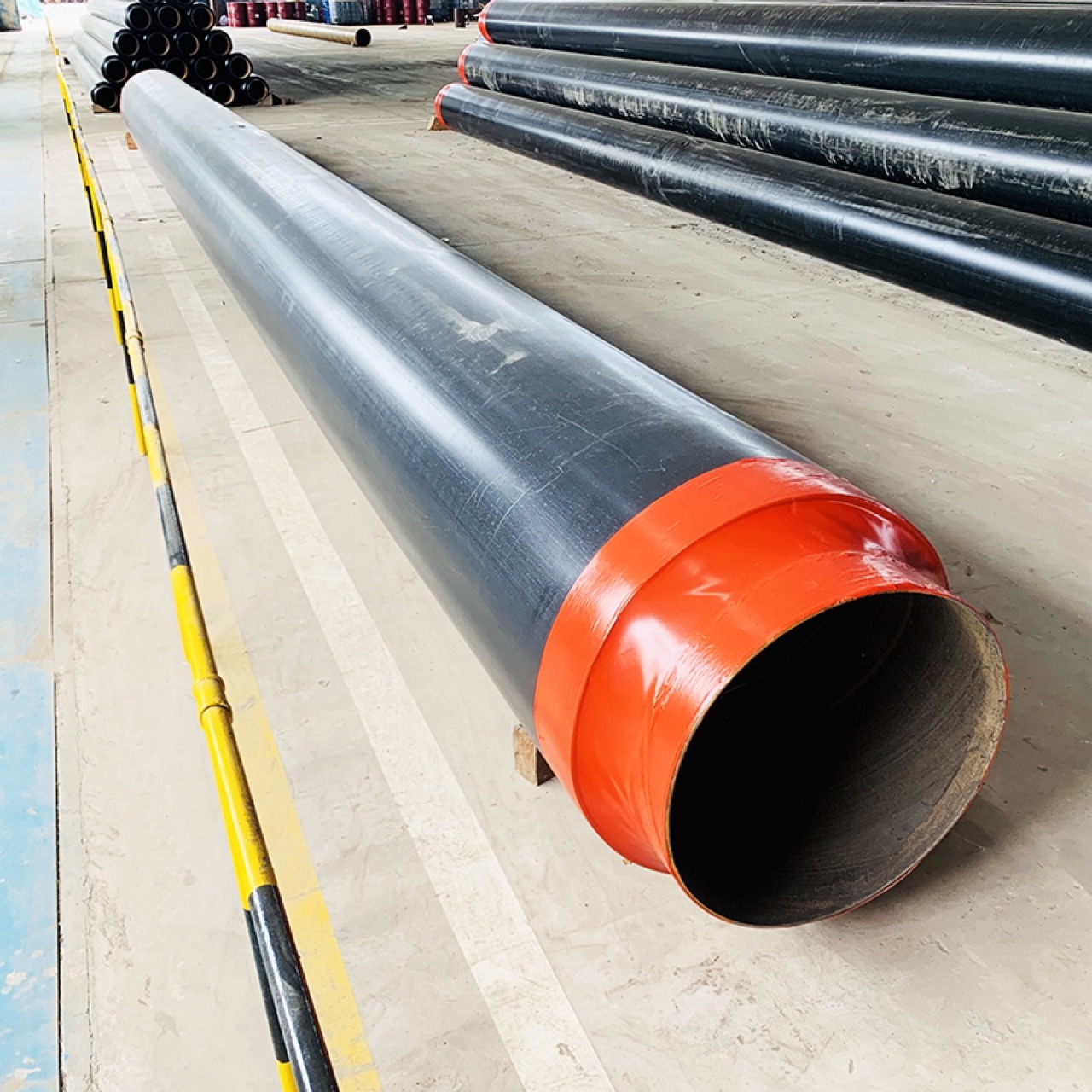 耐高温防腐供暖保温管 大口径聚氨酯发泡冷热水夹克管 阻燃报警线