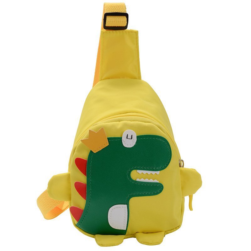 2023 New Nylon Dinosaur Children's Chest Cross Body Bag Cute Fashionable Kindergarten Student Baby Shoulder Bag