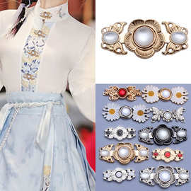 汉服装饰金属盘扣复古中国风旗袍子母扣唐装服饰搭扣上衣纽扣辅料