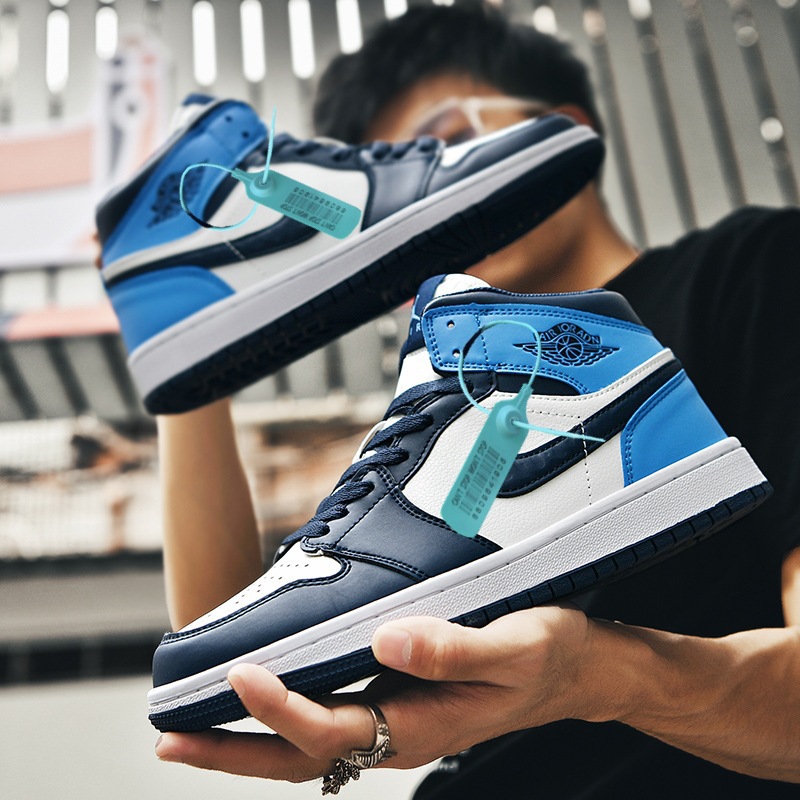 莆田aj男鞋新款黑曜石高帮板鞋休闲黑白熊猫运动鞋百搭情侣潮女鞋