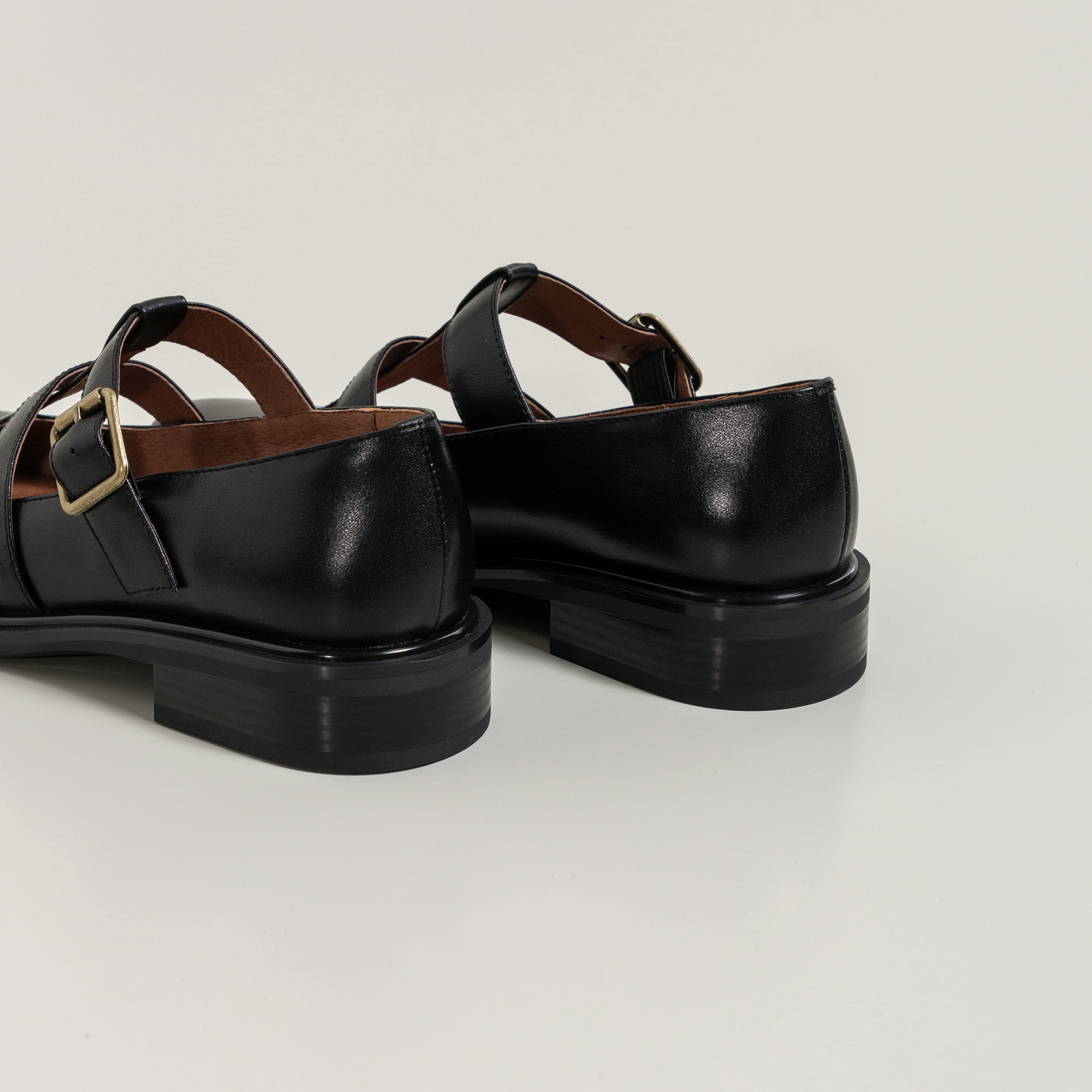 春新款舒适时尚圆头一字扣玛丽珍小皮鞋复古粗跟单鞋女日系英伦风