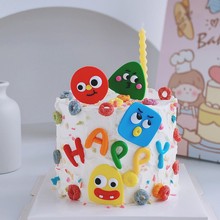 WU1P生日快乐happy birthday英文字母文字蛋糕装饰巧克力翻糖硅胶