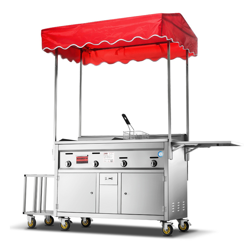 串串香摆摊车臭豆腐手推车商用街边创业铁板烧路边摊机器移动燃气