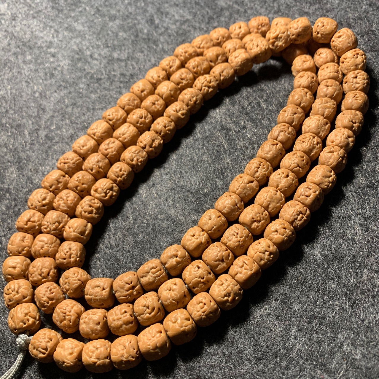 佛手玄武纹小金刚菩提子手串108颗藏式原籽三日红佛手小金刚手链