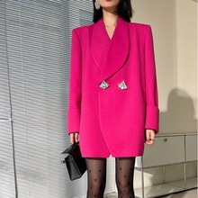 【现货】高级感西装外套女2023新款韩系宽松显瘦中长款西服
