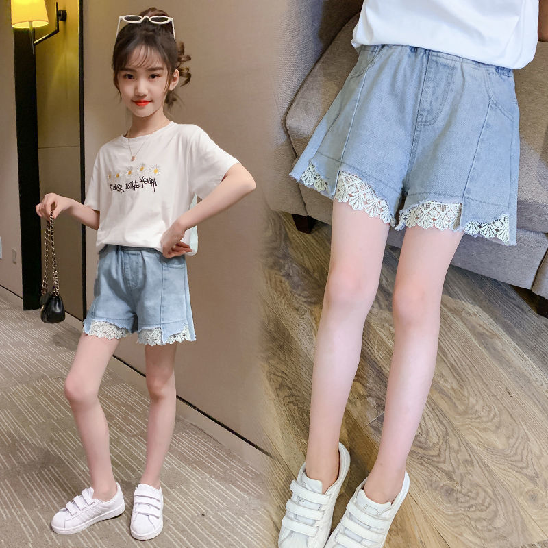 短裤夏装牛仔裤2022新款女大童洋气童裤韩版休闲裤子儿童热裤女童牛仔