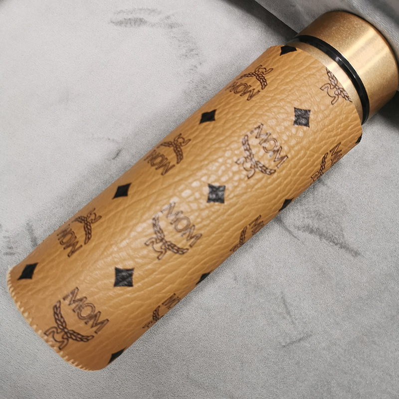 保温杯皮质杯套智能杯杯套茶水分离杯套高档玻璃杯皮套礼袋定