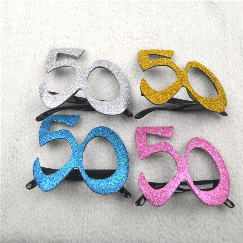 化妆舞会派对party眼镜 生日派对50岁生日眼镜 趣味数字造型眼镜