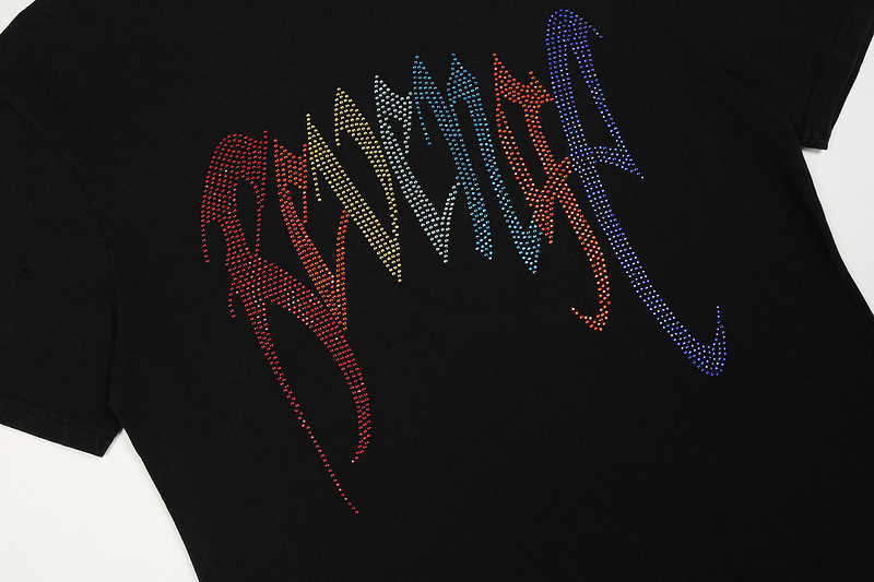 xxxtentacion潮牌复仇revenge短袖t恤闪钻logo男女嘻哈情侣装批发