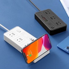 国标智能无线充电插座带线多功能USB快充插线板抖音直播创意插排