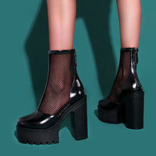 跨境外贸Sexy women's cool boots跨境欧美性感凉靴圆头后拉女鞋