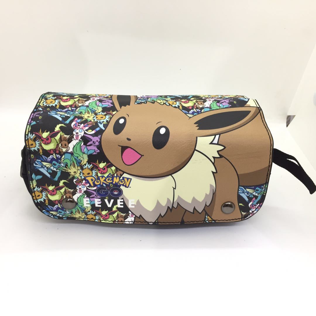 皮卡丘笔袋网红可爱比卡丘铅笔袋小学生男孩子文具盒布袋大容量女