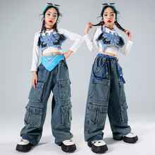 潮牌女童hiphop爵士舞服装儿童装嘻哈街舞演出服少儿炸街走秀潮装