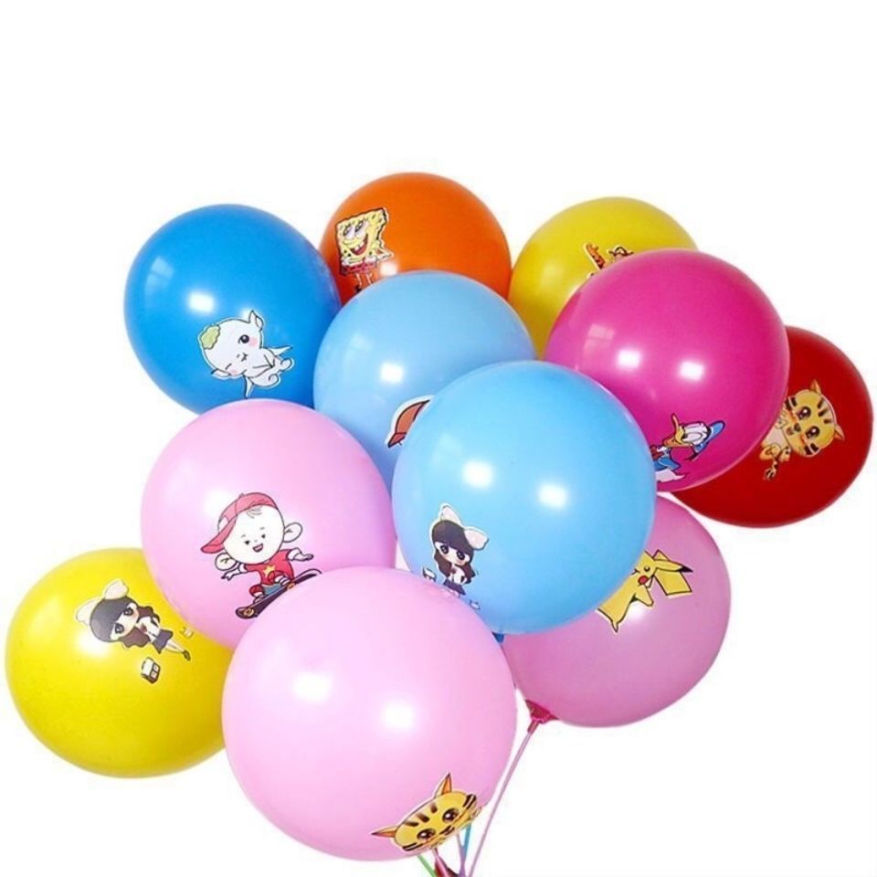 卡通气球印字多种儿童玩具卡通气球背面印刷logo设计广告气球批发