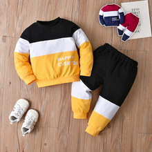 COOLELVES 跨境新款秋季运动休闲套装男女童圆领字母卫衣两件套装