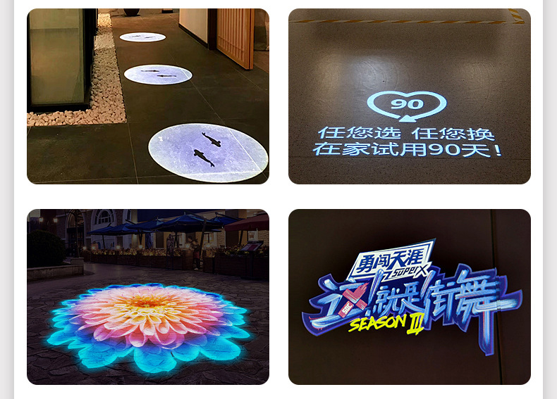 户外logo投影灯招牌门头灯店铺地面带文字图案led户外射灯广告灯