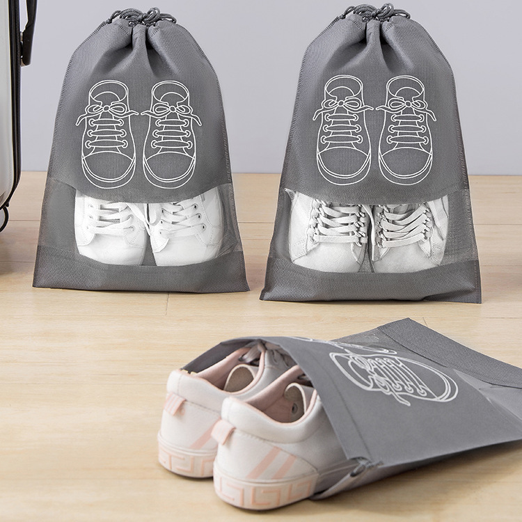 Non-Woven Shoes Buggy Bag Drawstring Bag Household Travel Pack Shoes Buggy Bag Dustproof Eco-friendly Bag Drawstring Shoe Bag