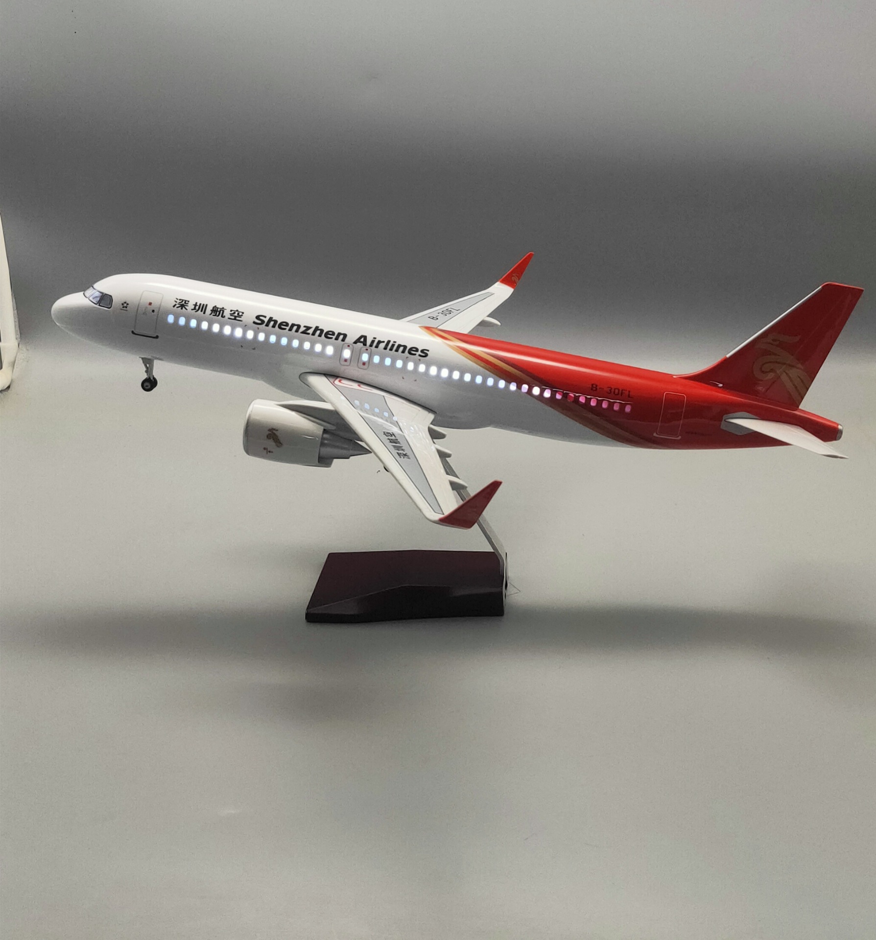 空客a320春秋南航 带起落架仿真飞机模型 民航树脂航模礼品摆件